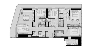 Property floor plan, 4 bedrooms in ICONIC TOWER No. 11018